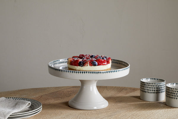 Juniper Drop Ceramic Stand - Cream & Juniper