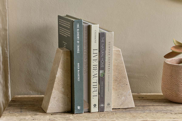 Juda Marble Book Ends - Grey