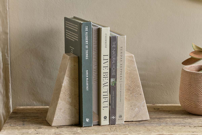 Juda Marble Book Ends - Grey