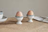Juniper Drop Egg Cups - Cream & Juniper (Set of 2)