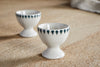 Juniper Drop Egg Cups - Cream & Juniper (Set of 2)