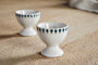 Juniper Drop Egg Cups - Cream & Juniper (Set of 2)