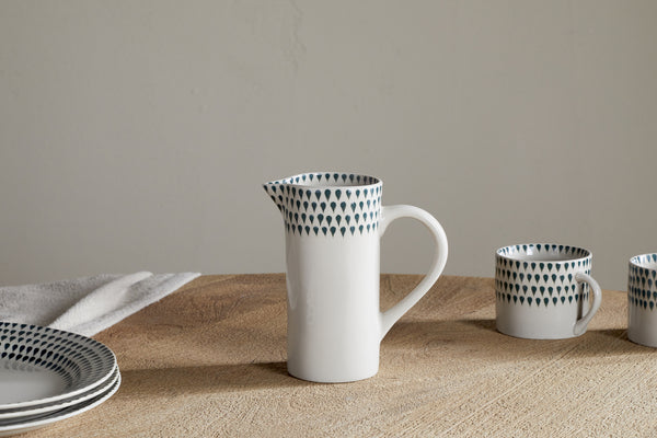 Juniper Drop Jug - Cream & Juniper - Small