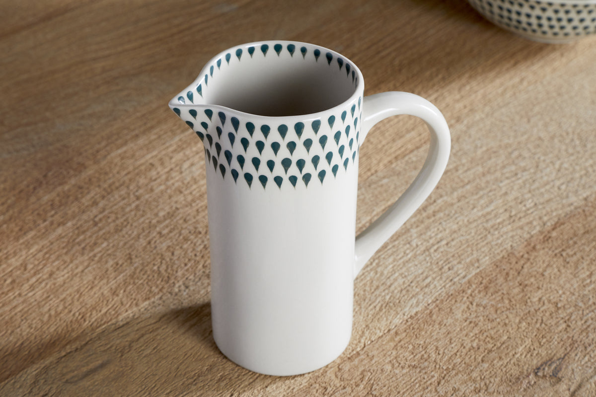 Juniper Drop Jug - Cream & Juniper - Small