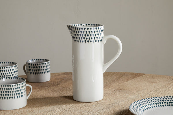 Juniper Drop Jug - Cream & Juniper - Large