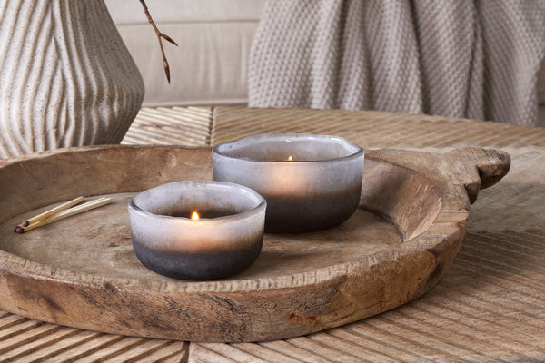 Janka Tealight Holders - Smoked Charcoal (Set of 2)