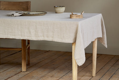 Junto Linen Tablecloth - Natural - Small