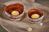 Janka Tealight Holders - Dark Amber (Set of 2)