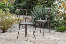 Jeavika Iron Outdoor Bistro Chair  - Black