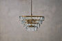 Kagitha Recycled Glass Statement Chandelier - Antique Brass & Clear