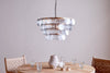 Kagitha Recycled Glass Statement Chandelier - Antique Brass & Clear