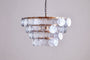 Kagitha Recycled Glass Statement Chandelier - Antique Brass & Clear