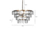 Kagitha Recycled Glass Statement Chandelier - Antique Brass & Clear