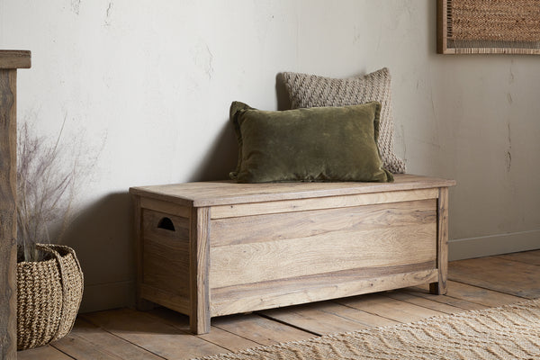 Karadi Reclaimed Wood Storage Bench - Natural