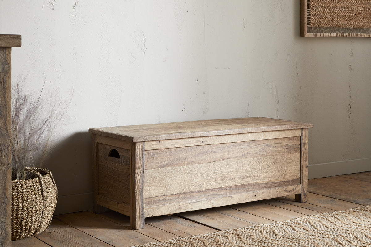 Karadi Reclaimed Wood Storage Bench - Natural