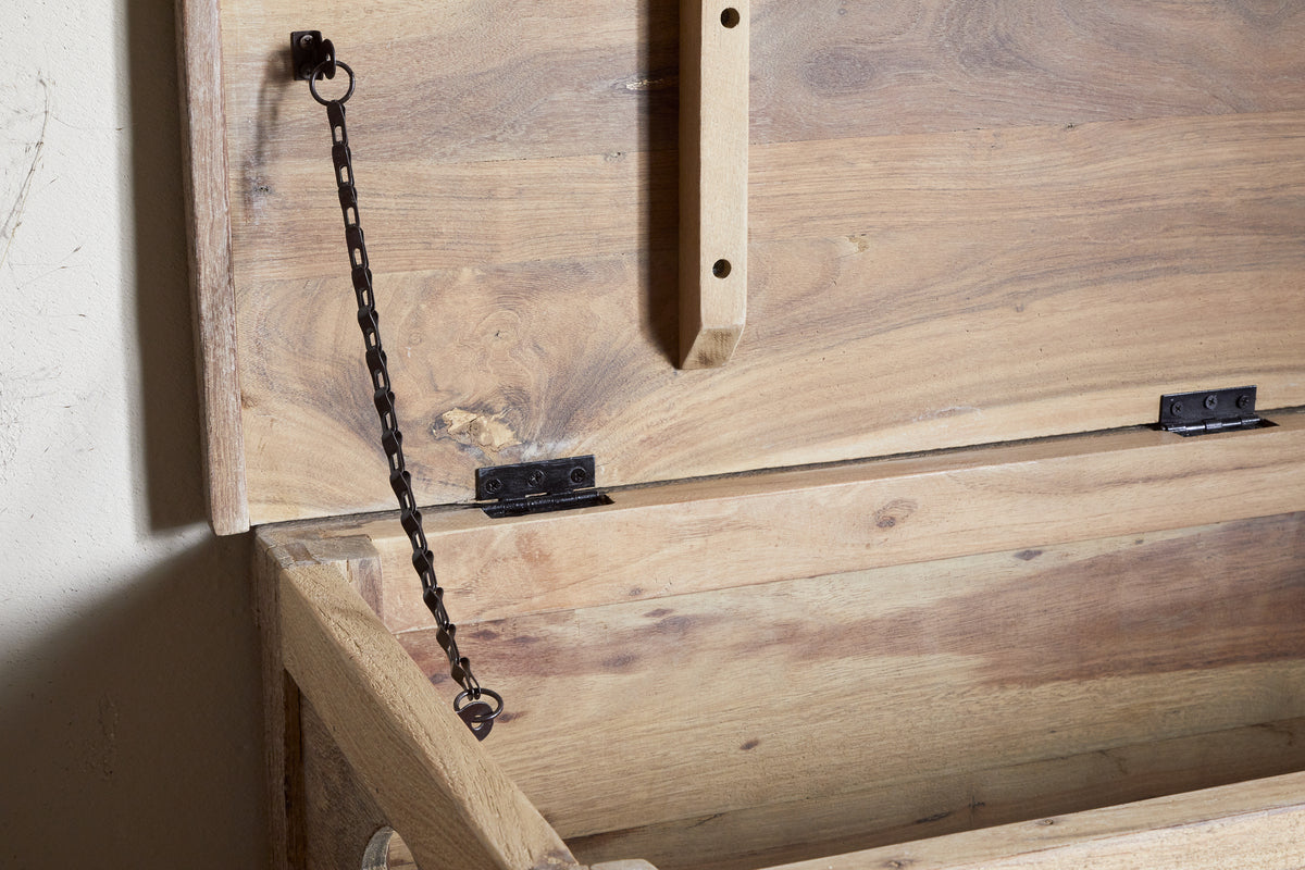 Karadi Reclaimed Wood Storage Bench - Natural