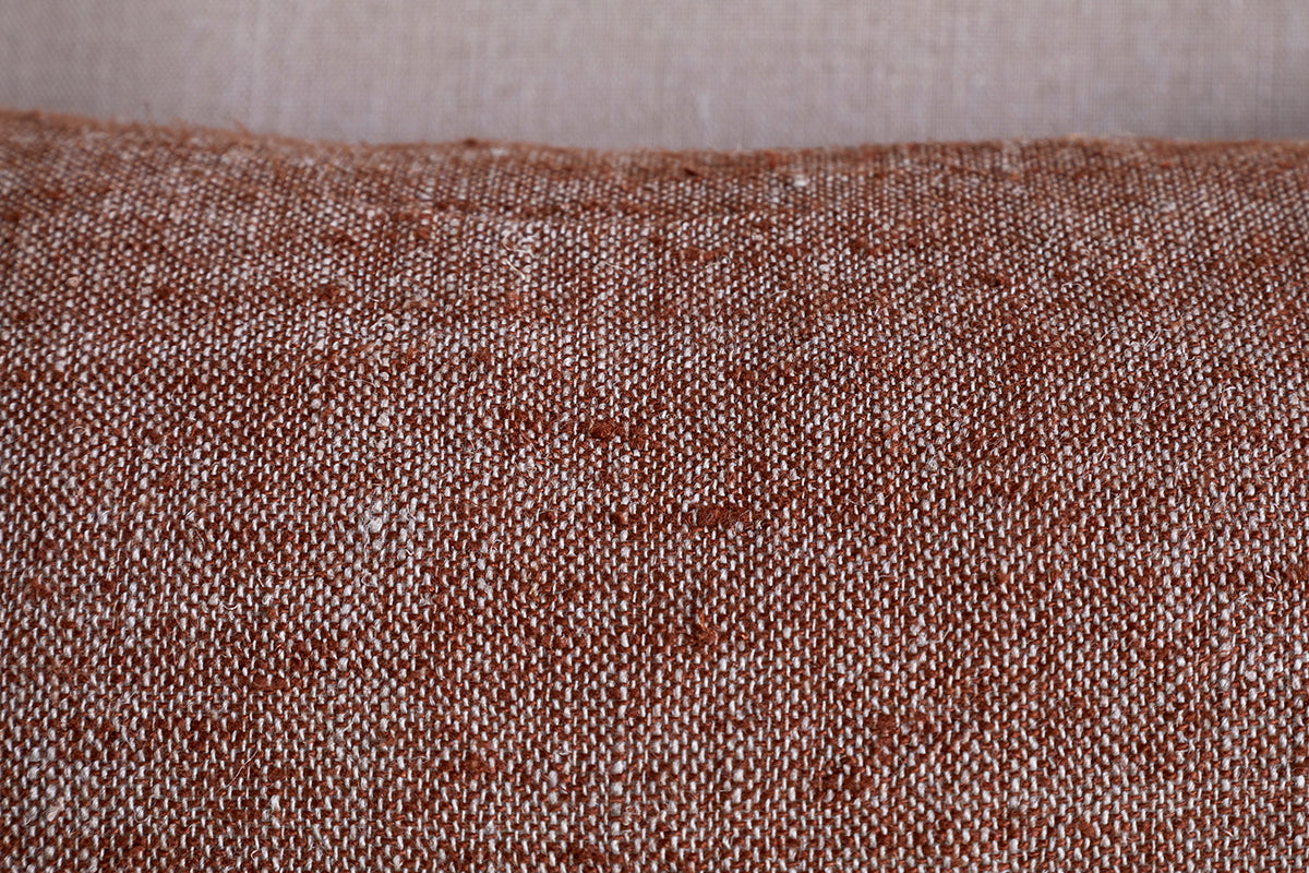 Kana Linen Cushion Cover - Rust-Trade nkuku