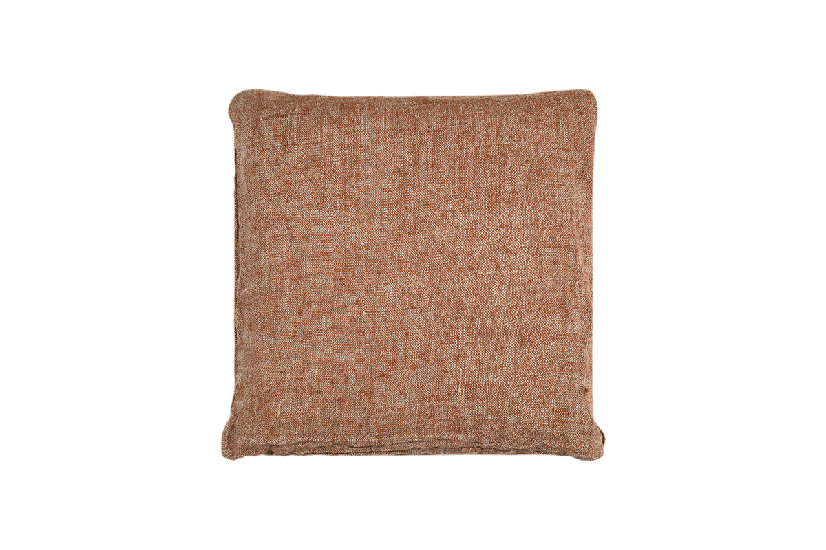 Kana Linen Cushion Cover - Rust-Trade nkuku