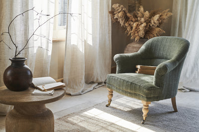 Kiana Cotton Armchair - Moss