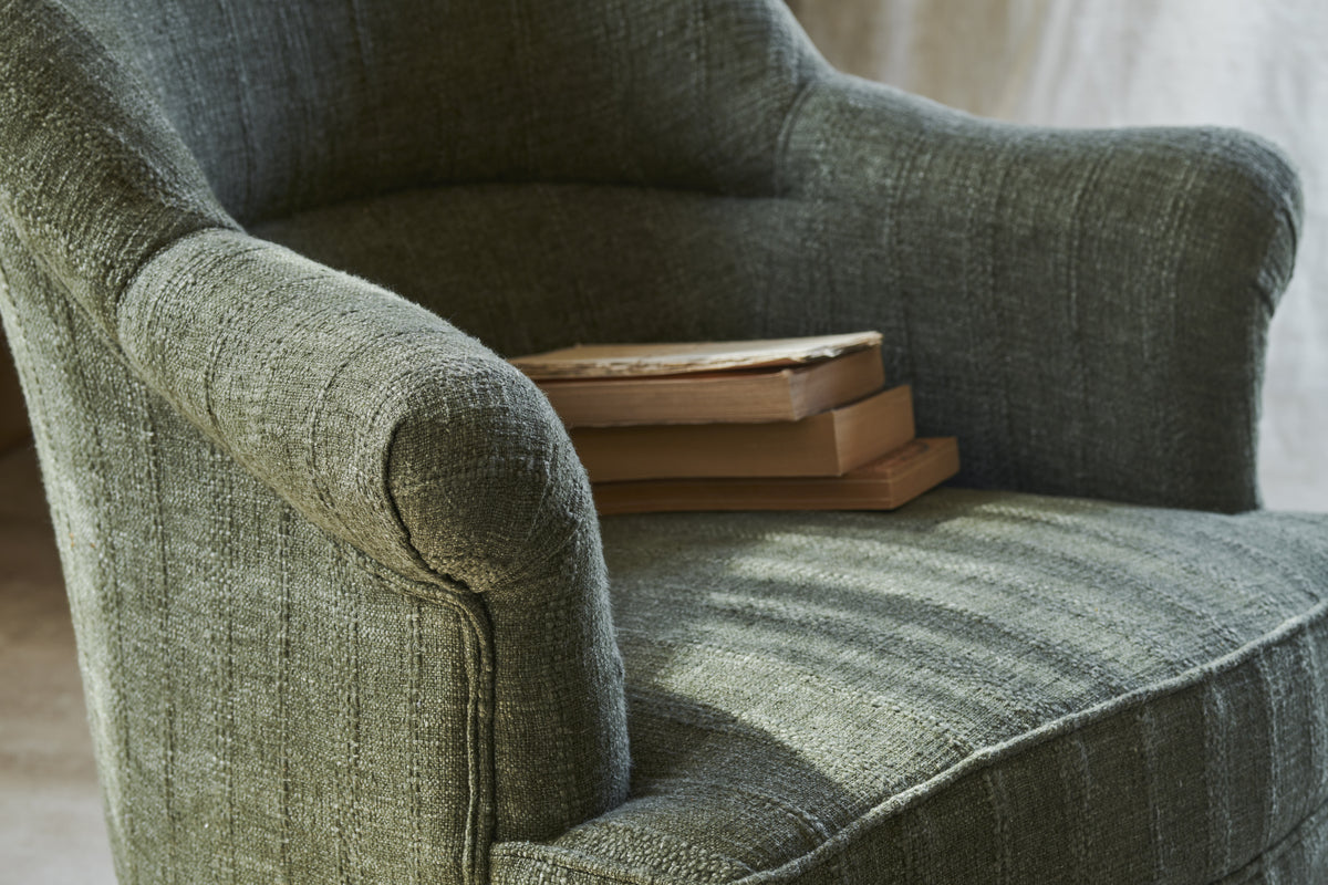 Kiana Cotton Armchair - Moss