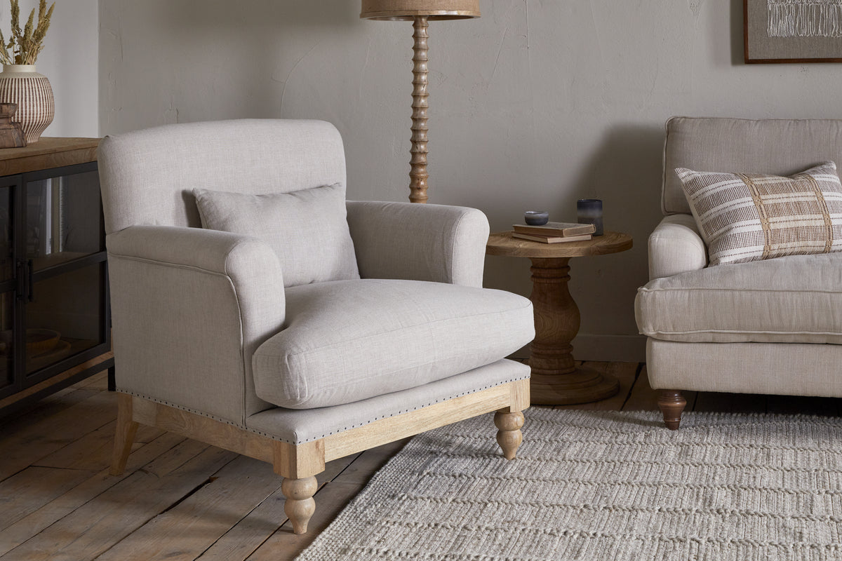 Kashi Linen Armchair - Natural