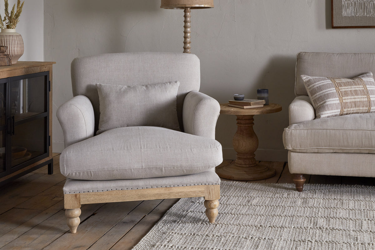 Kashi Linen Armchair - Natural