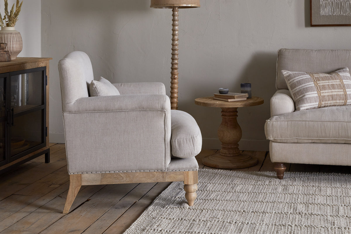 Kashi Linen Armchair - Natural