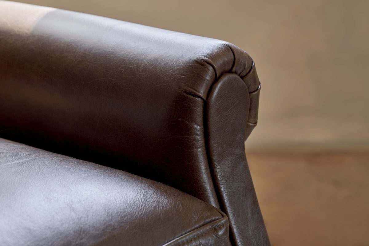 Knada Leather Armchair - Chocolate Brown