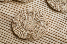 Keso Woven Coasters - Brown (Set of 4)