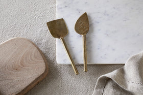 Kasa Cheese Knives - Antique Brass (Set of 2)
