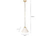 Kiara Organic Shape Ceramic Pendant Light - Off White & Antique Brass