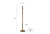 Konali Mango Wood Floor Lamp - Ash Stain-Trade nkuku