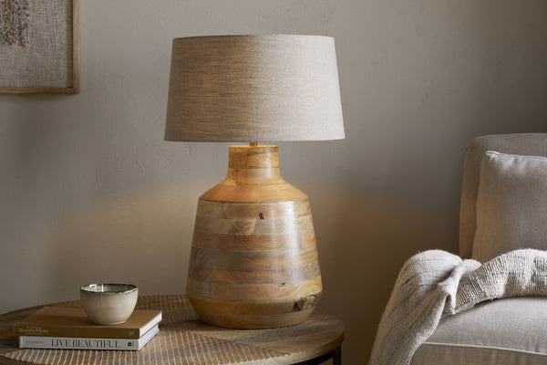 Kayo Statement Table Lamp Mango Wood - Natural