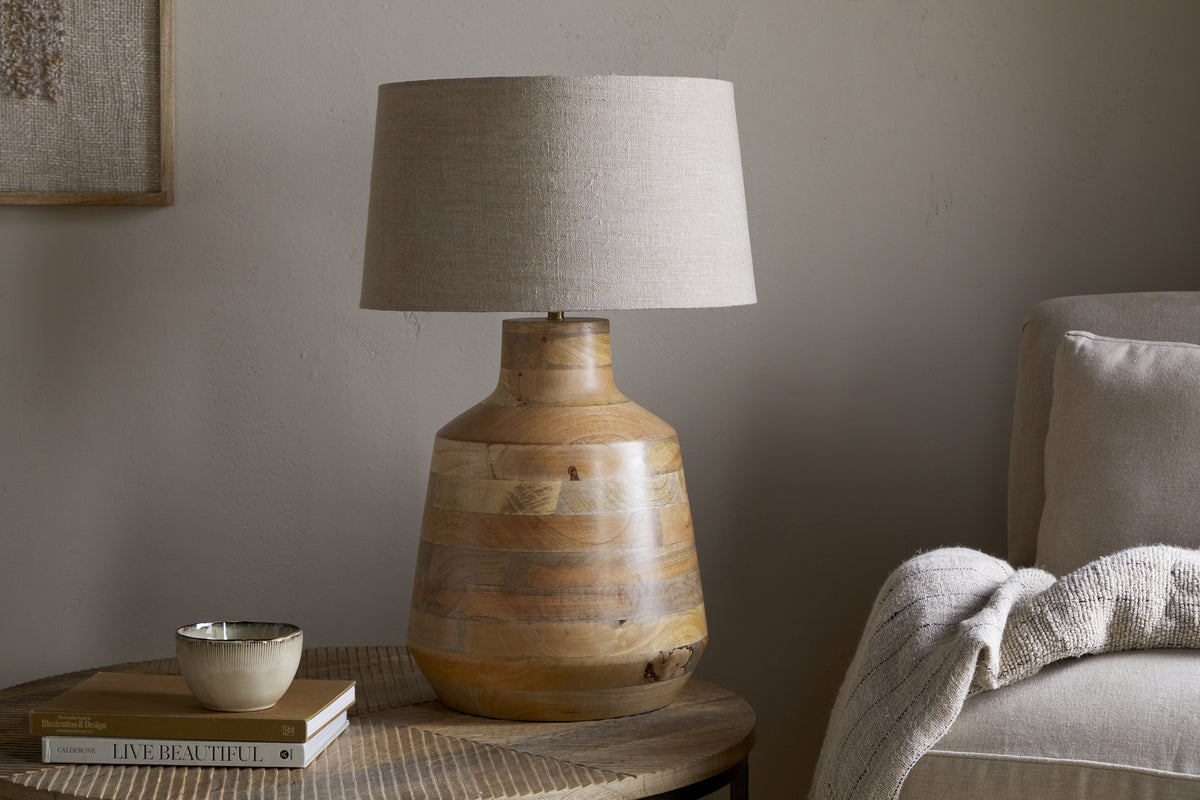 Kayo Statement Table Lamp Mango Wood - Natural
