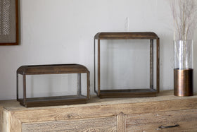 Kiwanda Wide Lantern - Antique Brass