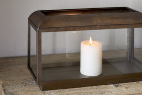 Kiwanda Tall Lantern - Antique Brass
