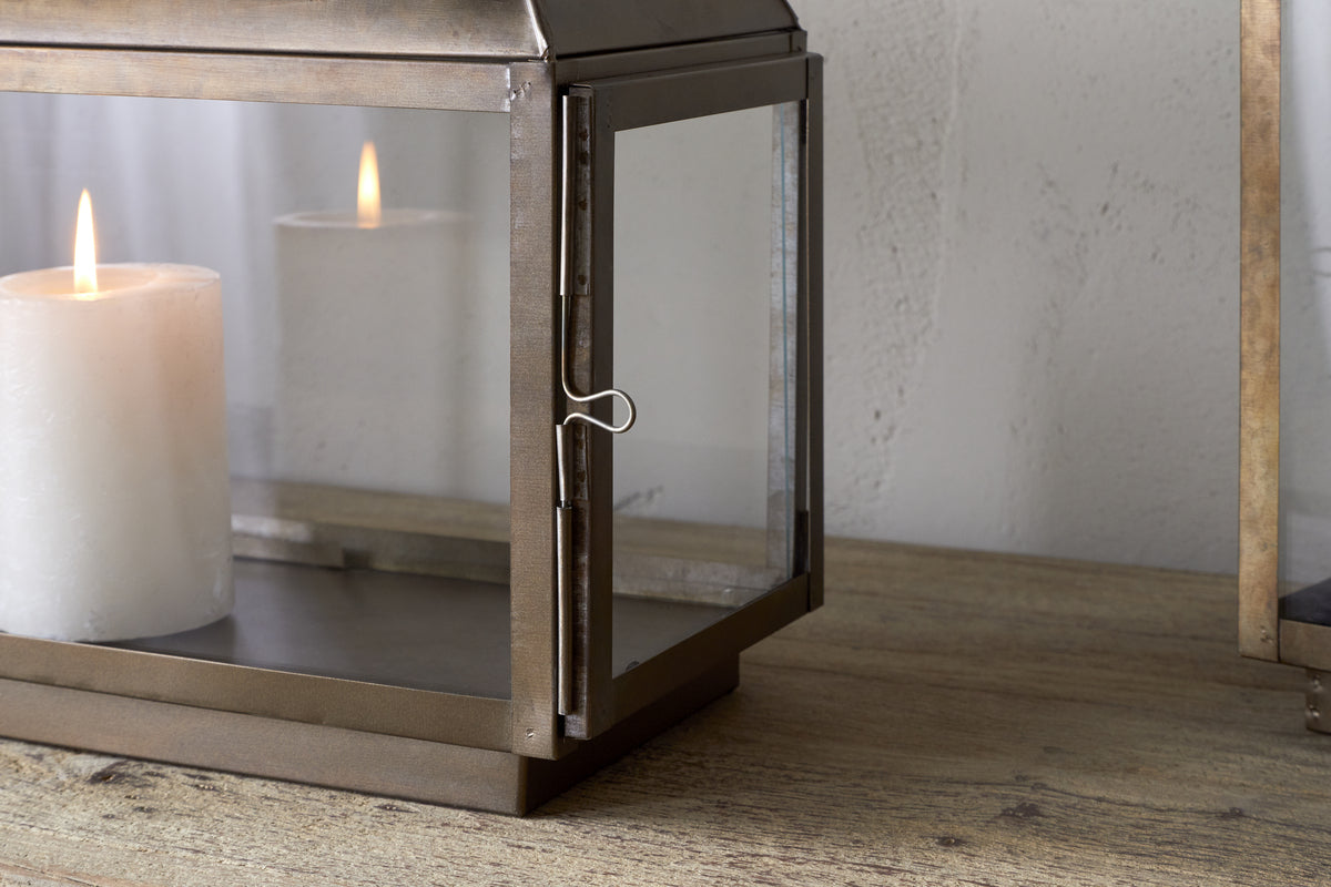 Kiwanda Tall Lantern - Antique Brass