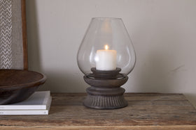 Kawani Mango Wood Lantern - Dark Ash