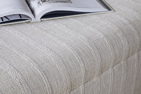 Kiana Upholstered Storage Ottoman - Natural