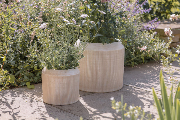 Kubo Ceramic Planter - Cream-Trade nkuku