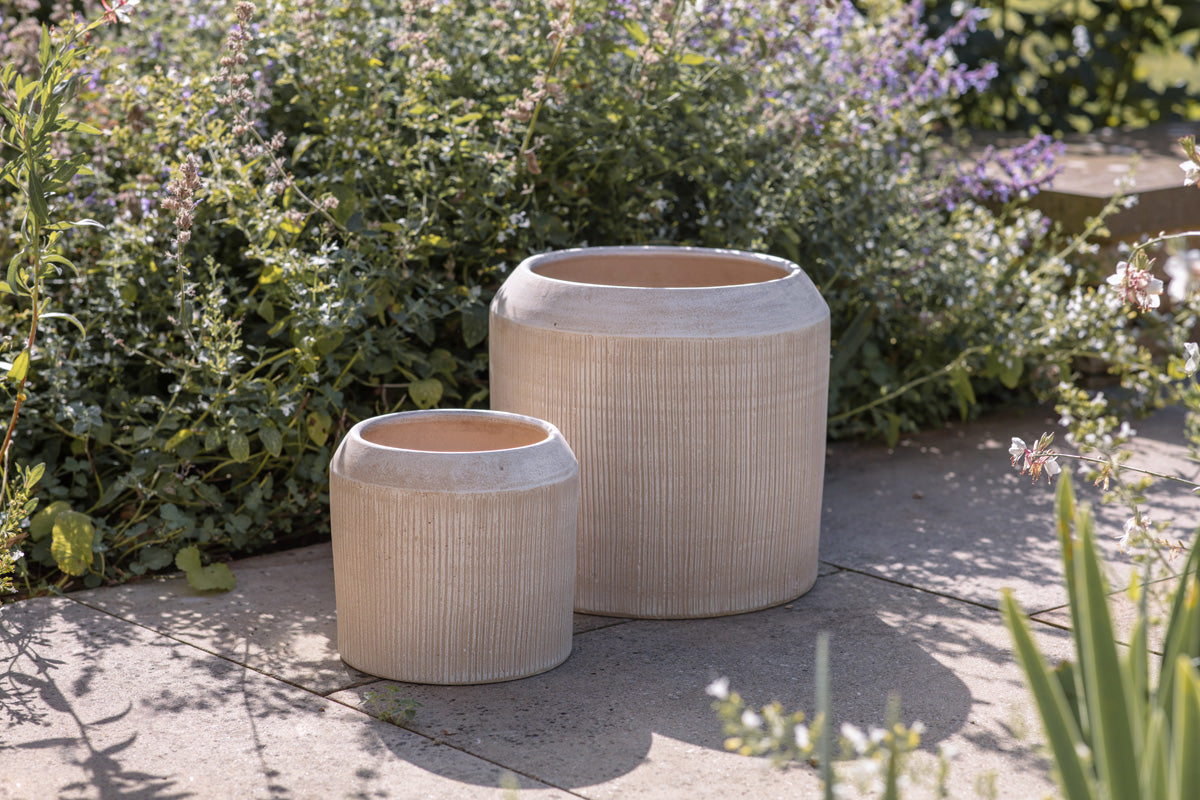 Kubo Ceramic Planter - Cream-Trade nkuku