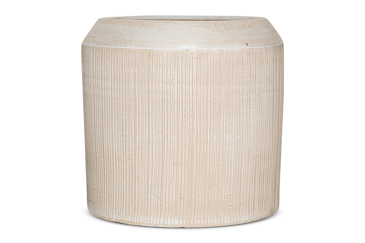 Kubo Ceramic Planter - Cream-Trade nkuku