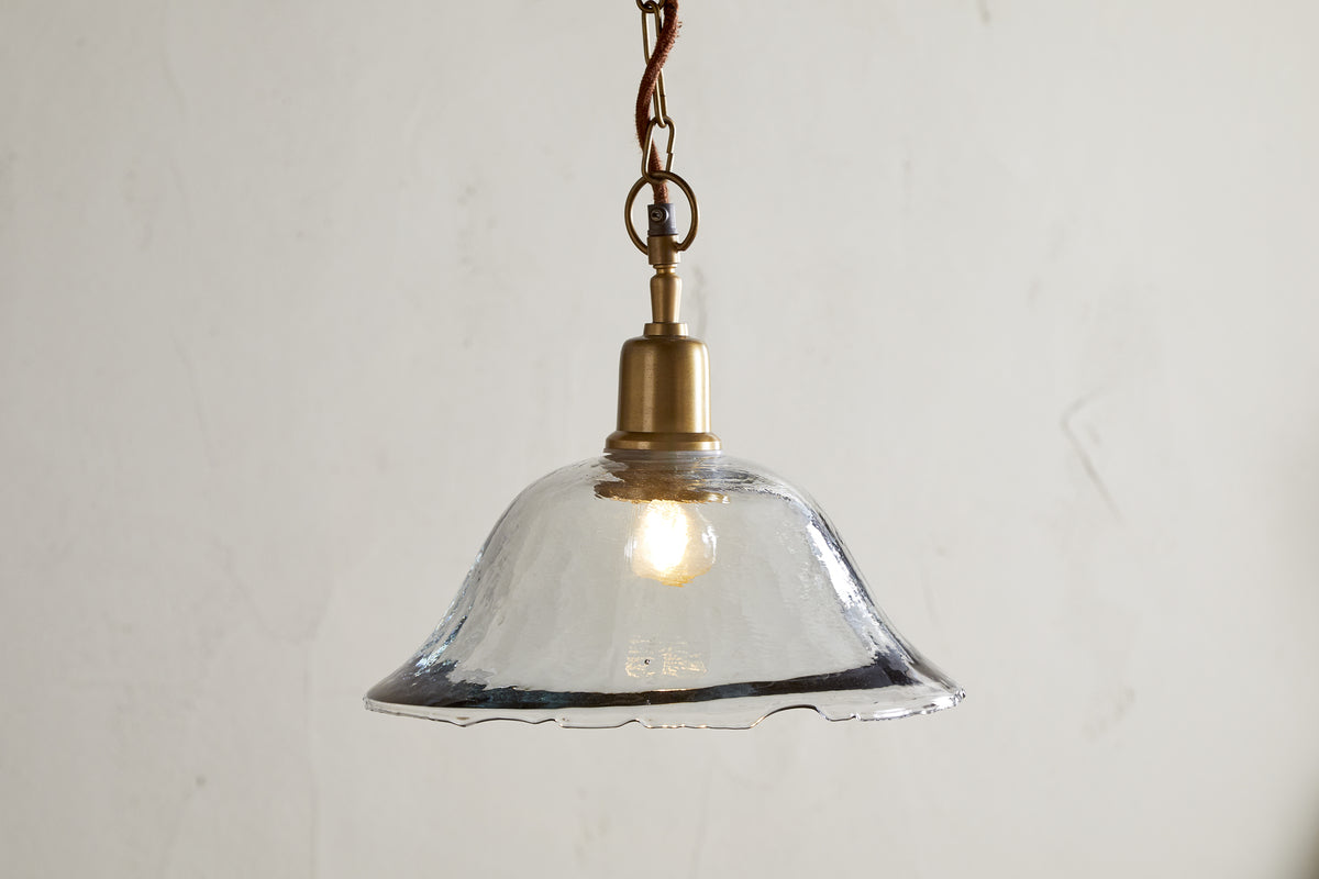 Keju Organic Shape Recycled Glass Pendant - Clear