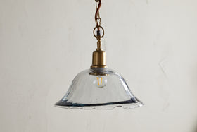 Keju Organic Shape Recycled Glass Pendant - Clear