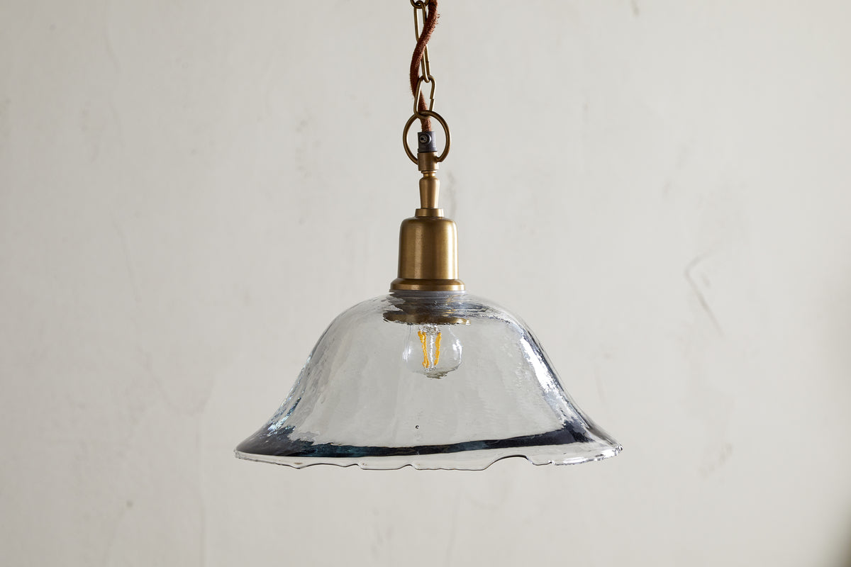 Keju Organic Shape Recycled Glass Pendant - Clear
