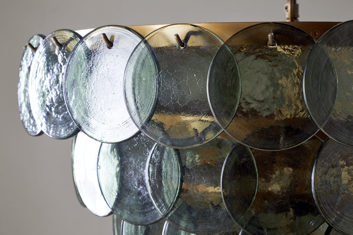 Kagitha Recycled Glass Chandelier - Green