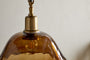 Keju Organic Shape Recycled Glass Pendant - Dark Amber