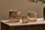 Konara Glass Tealight Holder - Copper Smoke