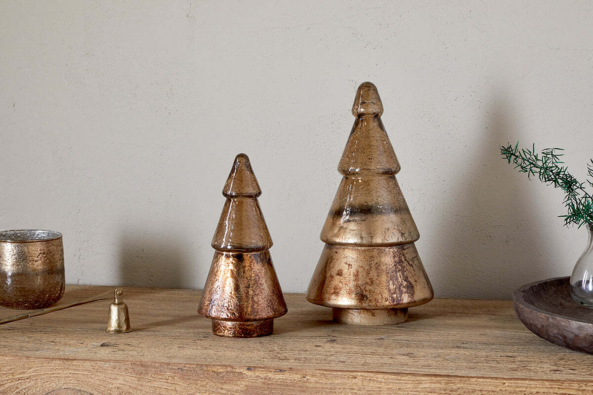 Konara Glass Tree - Gold Crackle