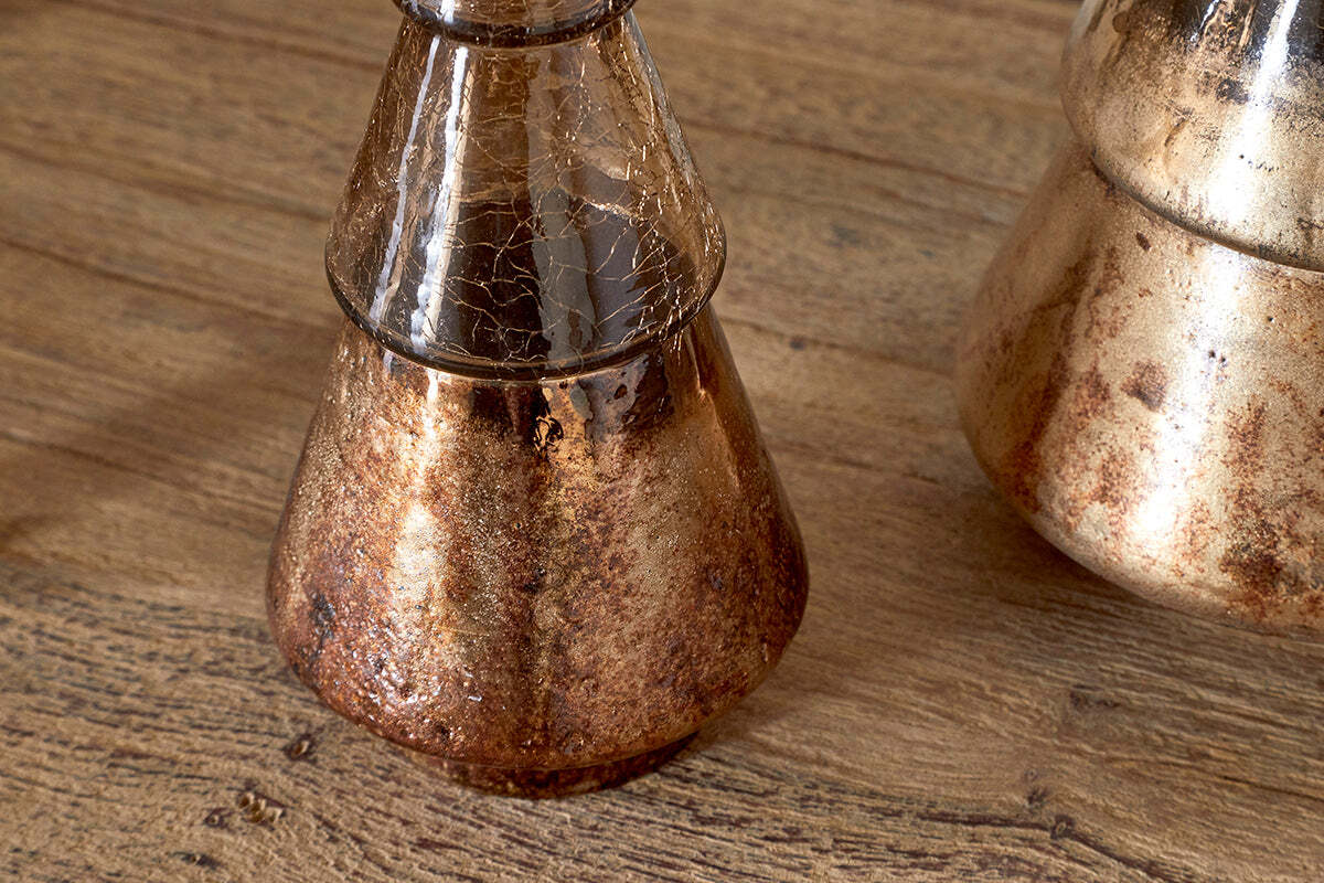 Konara Glass Tree - Gold Crackle